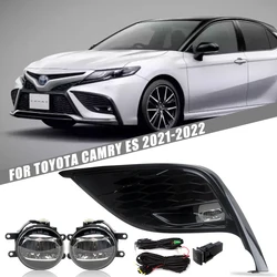 Front Bumper Fog Lamp Upgrade FOR Toyota CAMRY ES 2021-2022 Version Additional Foglight Set Switch + Wiring