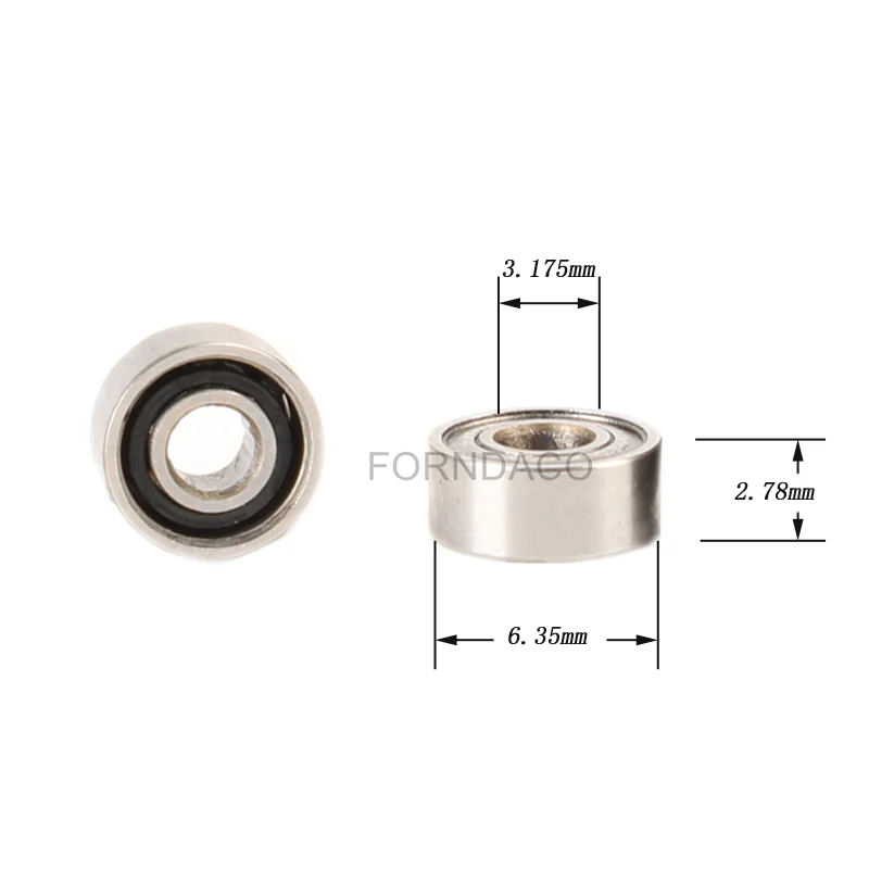 10/5pcs Dental Bearings High Speed For Sirona WH SR144TLZWN Size 3.175x6.35x2.78mm Turbine Cartridge Rotor Bearing Ceramic Ball