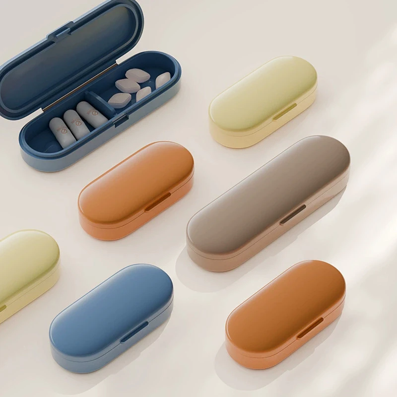 حامل صندوق حبوب الدواء المغناطيسي، منظم تخزين الأدوية للسفر، موزع أقراص الأدوية، علبة حبوب منع الحمل الشبكية المستقلة