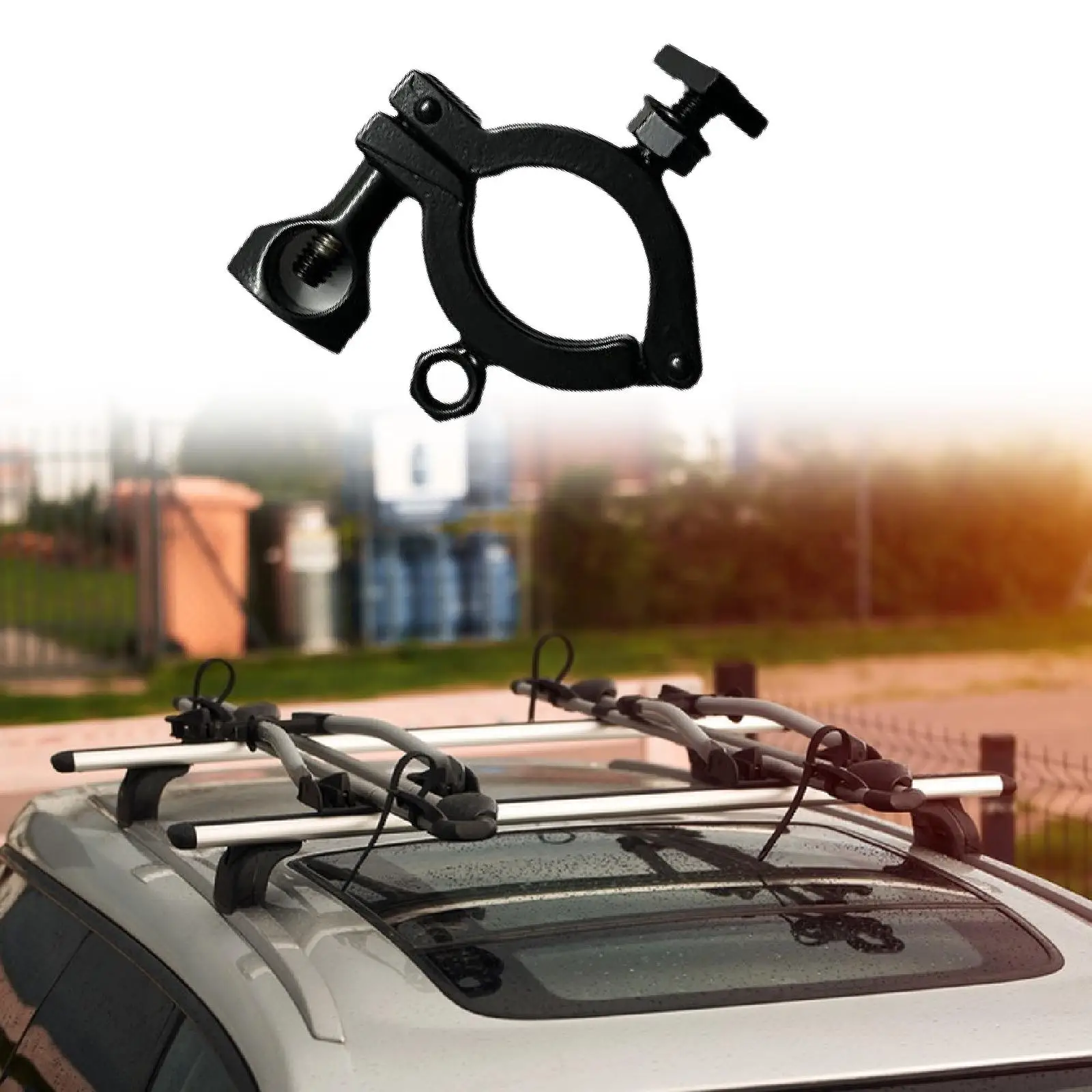 Stainless Steel Scoop Mount Quick Release Shovel Clamp Roof Rack Accessories Space Saving for Car Roof Bag