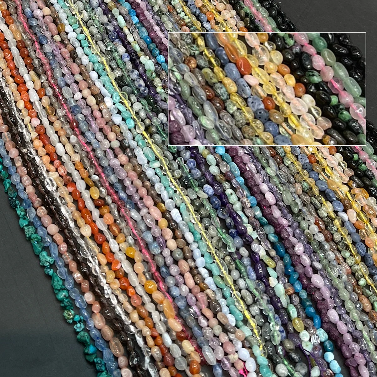 DIY Isolation Beads Natural Stone Rose Quartz Beads 3-5mm For Jewelry Making DIY Necklace Bracelet Chains Earrings Accessory