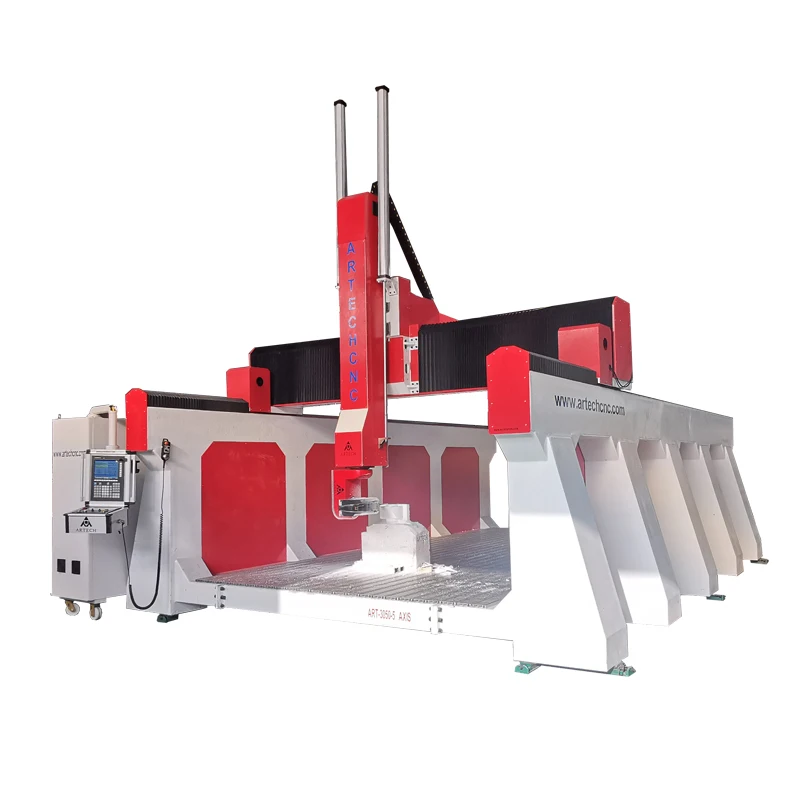 High Precision Top Brand 5Axis CNC Machining Center 3040 for Aluminum Acrylic Plastic 45 Degree Cutting Richauto Control