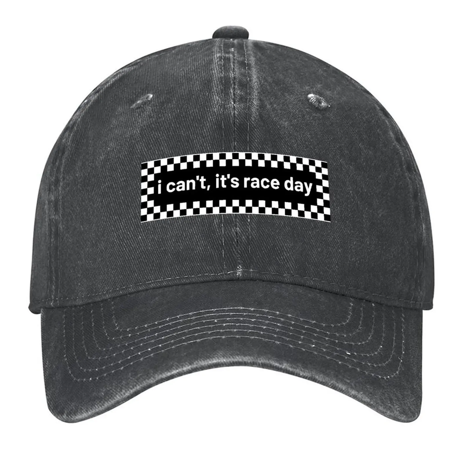 

I Can't It's Race Day , Funny Race Car Baseball Cap Christmas Hat Uv Protection Solar Hat Golf Sun Cap Caps Women Men's
