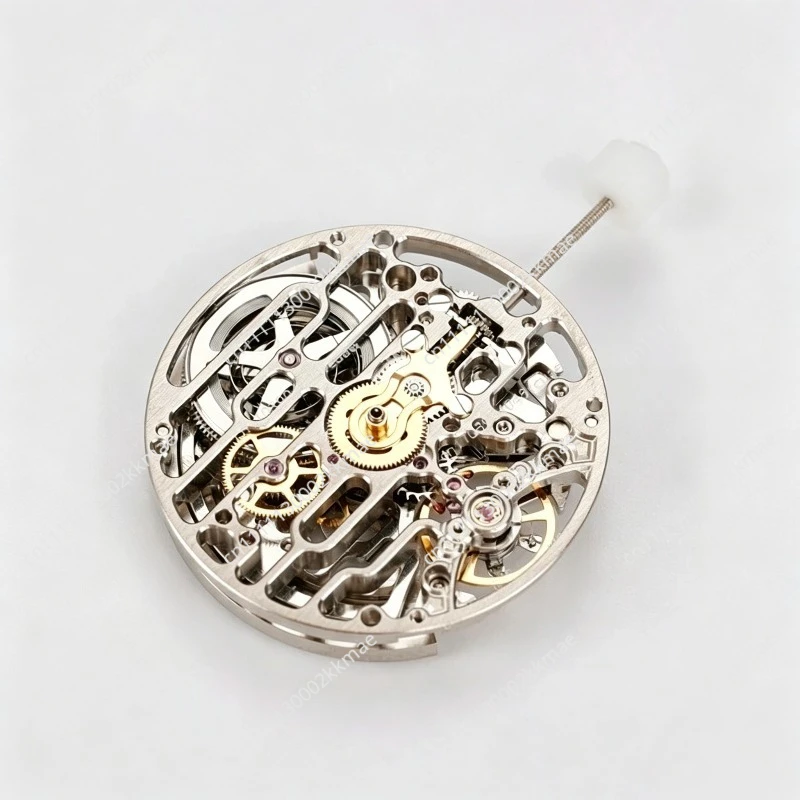 For Watch Accessories Calibre 7500A Silver Automatic Mechanical Movement Skeleton Naked Pendulum Machine