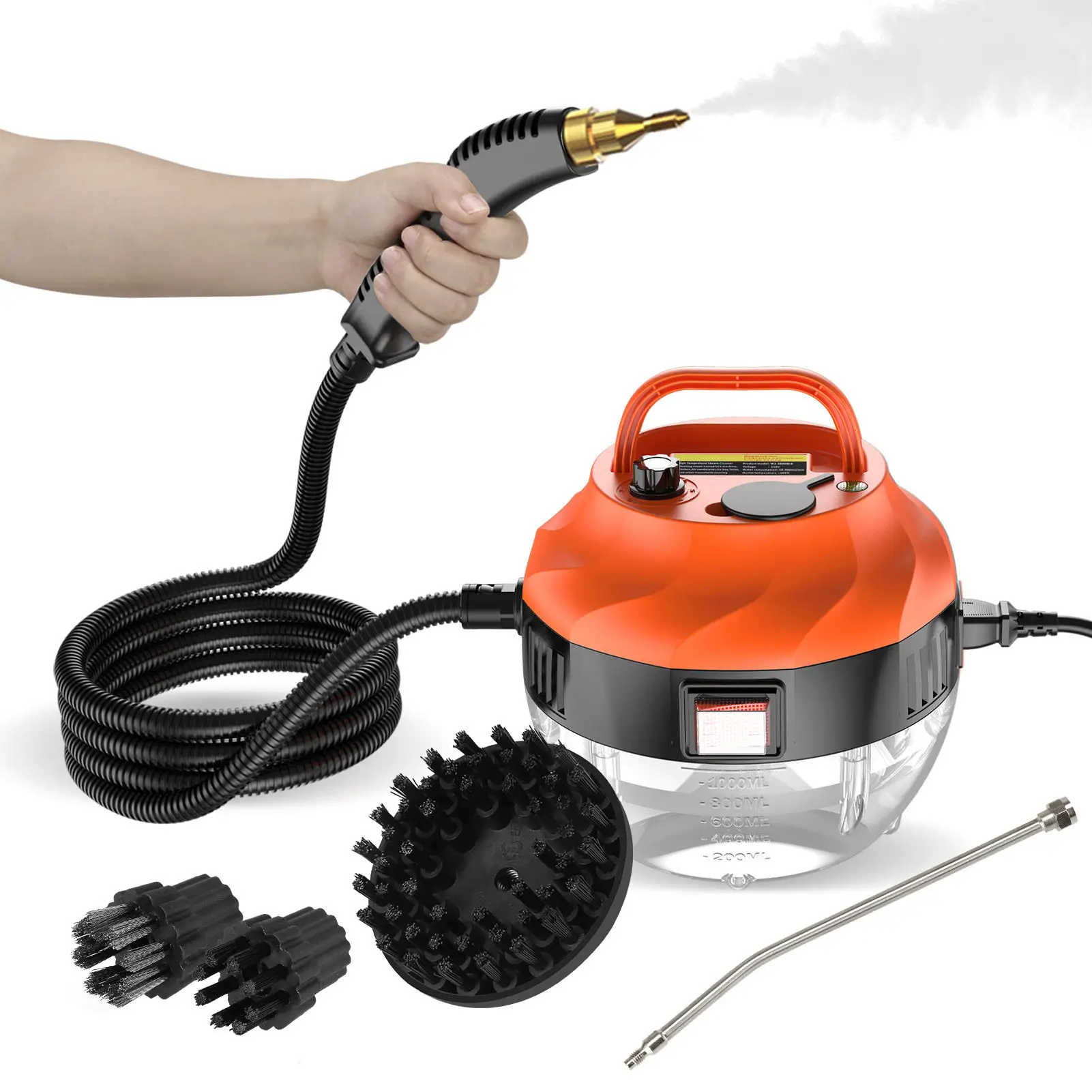 

Handheld High Temperature Steam Cleaner 1500W Toxic Cleaner Suitable for Air Conditioner Kitchen Hood Oily Bathroom