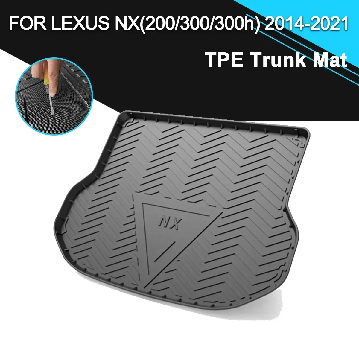 

Car Rear Trunk Cover Mat Non-Slip Waterproof Rubber TPE Cargo Liner Accessories For LEXUS NX 200/300/300H 2014-2021