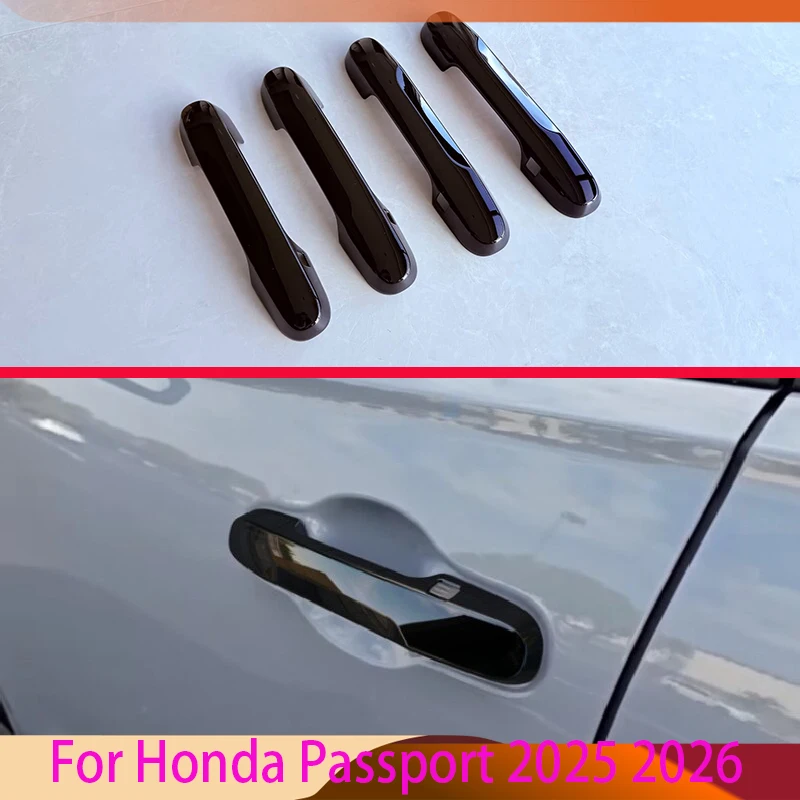 

For Honda Passport 2025 2026 Car Accessories ABS Chrome Door Handle Cover With Smart Key Hole Catch Cap Trim Molding