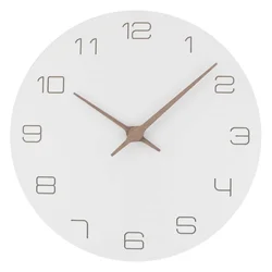 1pc Living room silent wall clock, personalized wooden quartz clock, wall mounted clock, home minimalist wall clock