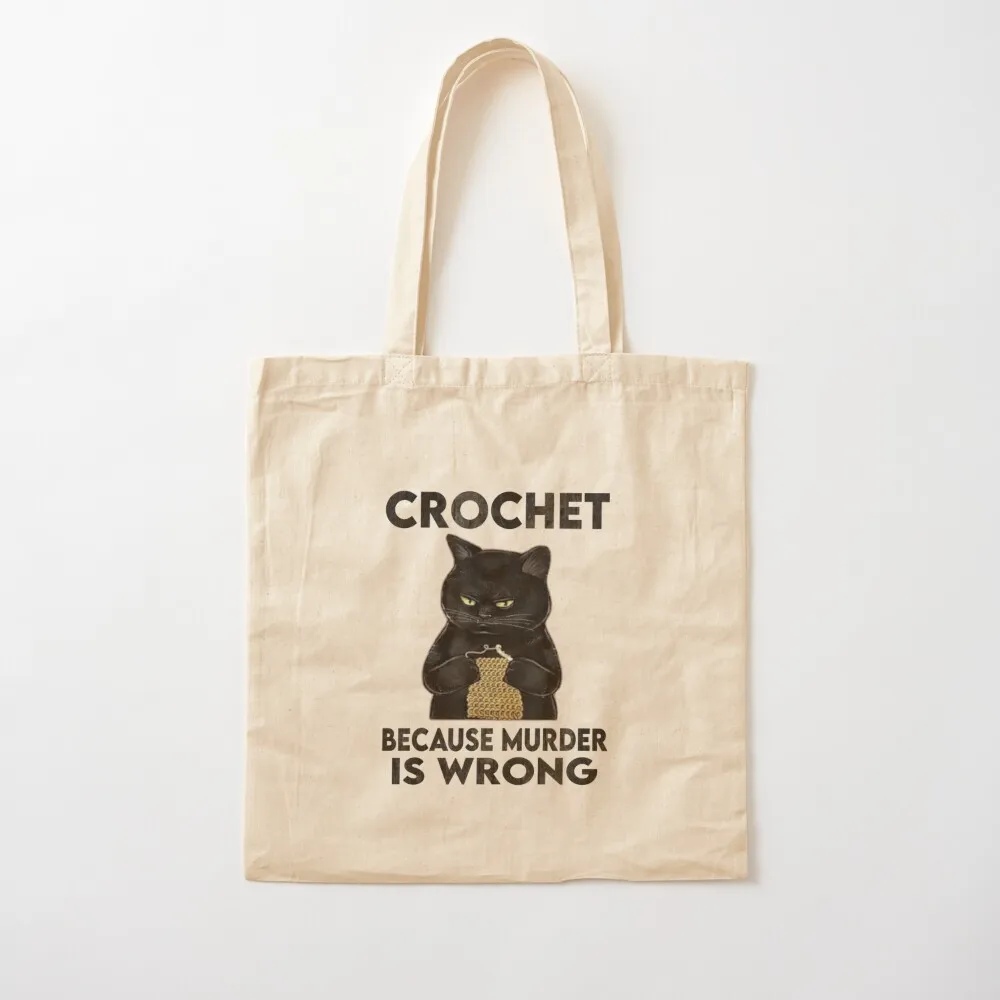 crocchet cat Tote Bag eco pack Canvas Shopping bags