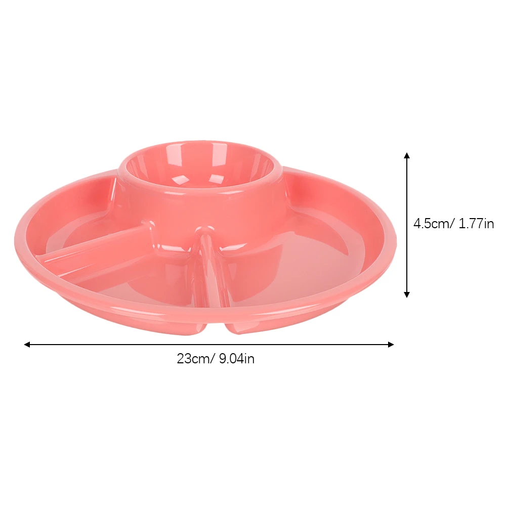 

2 Pcs Divided Plate Set Plastic Compartment Plates for Kids Adults Portion Control Food Storage Home Supply Snack Serving Salad