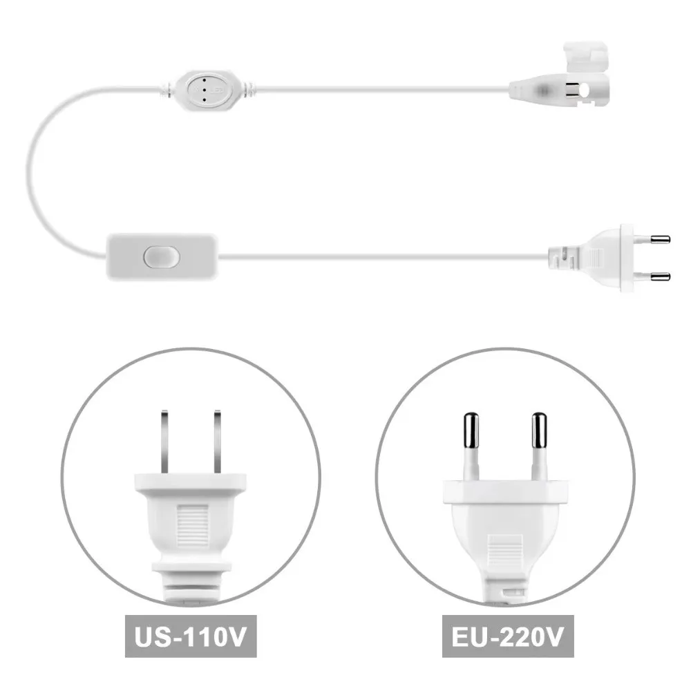 220V 110V LED Strip Power Plug EU/US Plug Flexible LED Light Tape Accessory Supply Plug With Switch for LED Strip Light