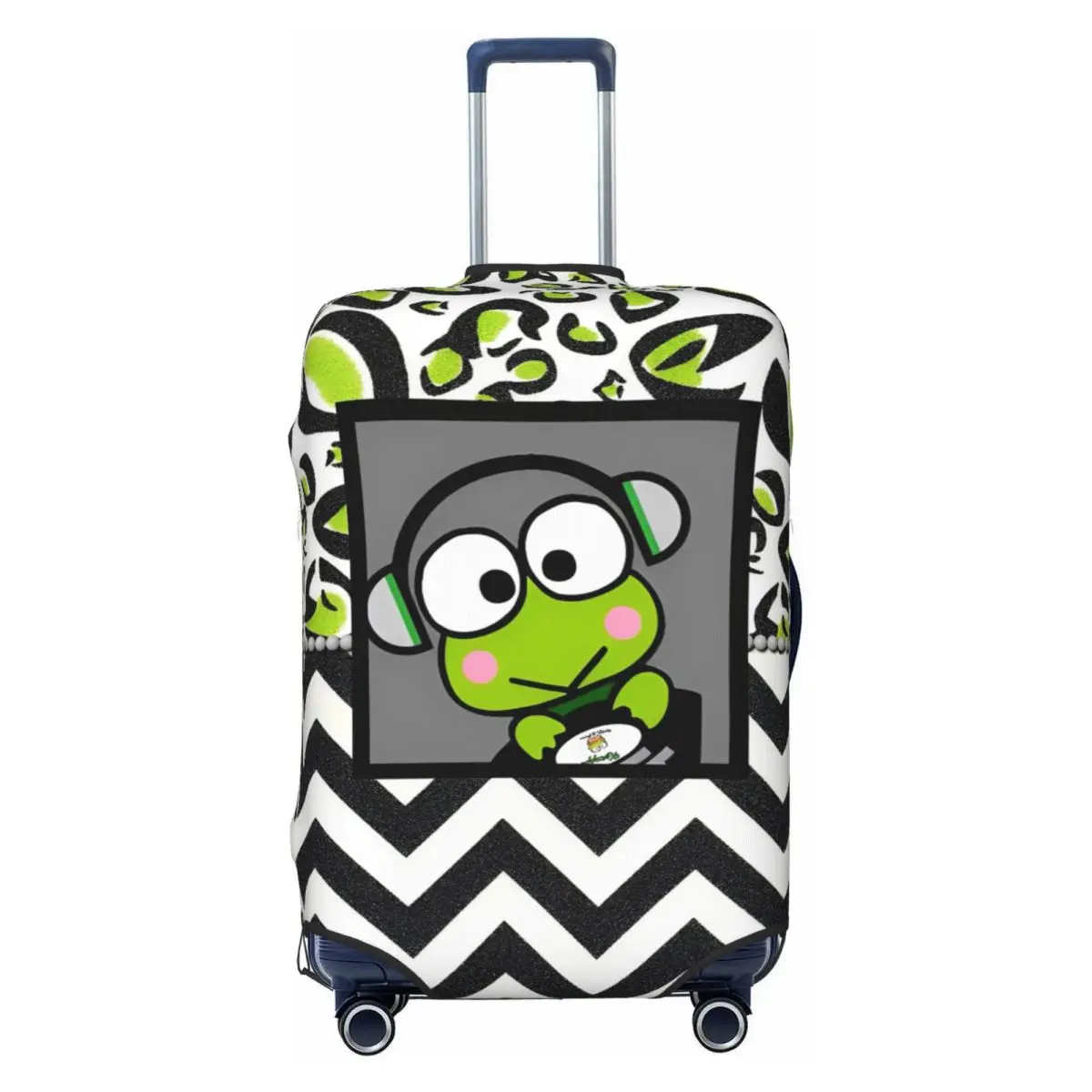 

Custom Sanrio Kero Kero Keroppi Suitcase Cover Travel Protector Flight Useful Luggage Supplies