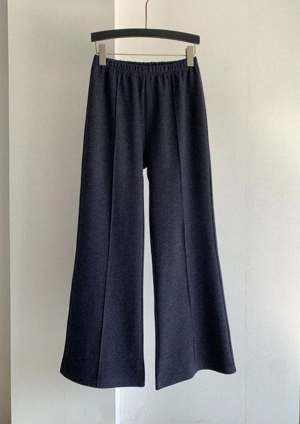 Autumn New Elastic Drawstring Waist Wide Leg High Waist Straight Pants Versatile Casual Long Pants