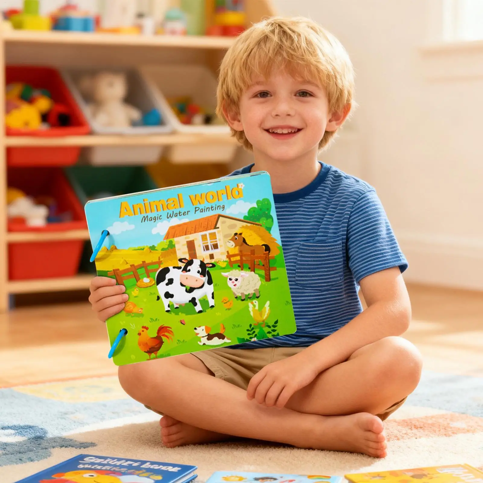 Livres de peinture à l'eau pour enfants, livre de coloriage à l'eau réutilisable, fournitures d'art éducatives, cadeau pour les tout-petits de 3 à 8 ans, garçons et filles