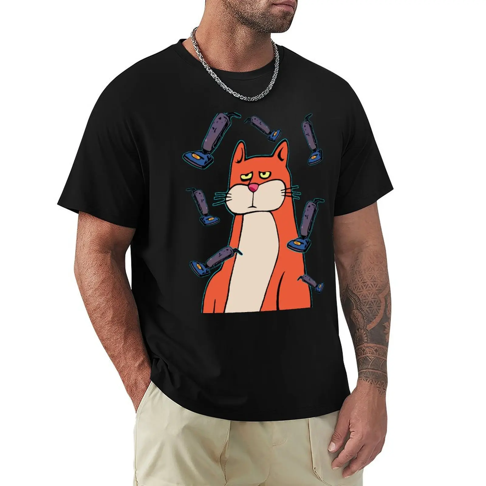 Cats abhor A vacuum T-Shirt Anti-Wrinkle Short Sleeve T-Shirt