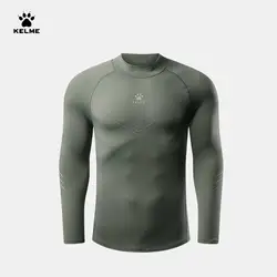 Kelme abbigliamento Fitness da uomo con collo medio autunno e inverno indumento a compressione caldo imbottito palestra sport top a maniche lunghe