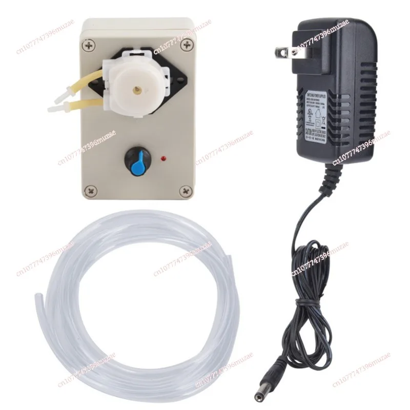 Electric peristaltic pump, pump head 220V silicone tube adjustable speed titration pump miniature metering pump