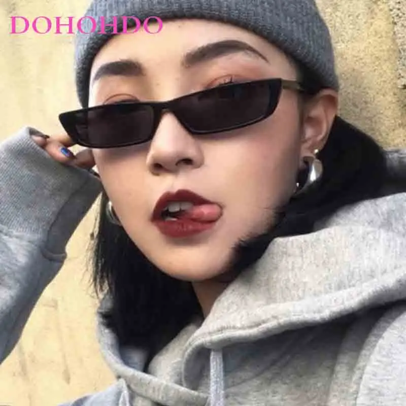 

Brand Designer Small Rectangle Sunglasses Women Luxury Retro Sun Glasses Unisex Travel Narrow Frame Eyewear Female UV400 Shades