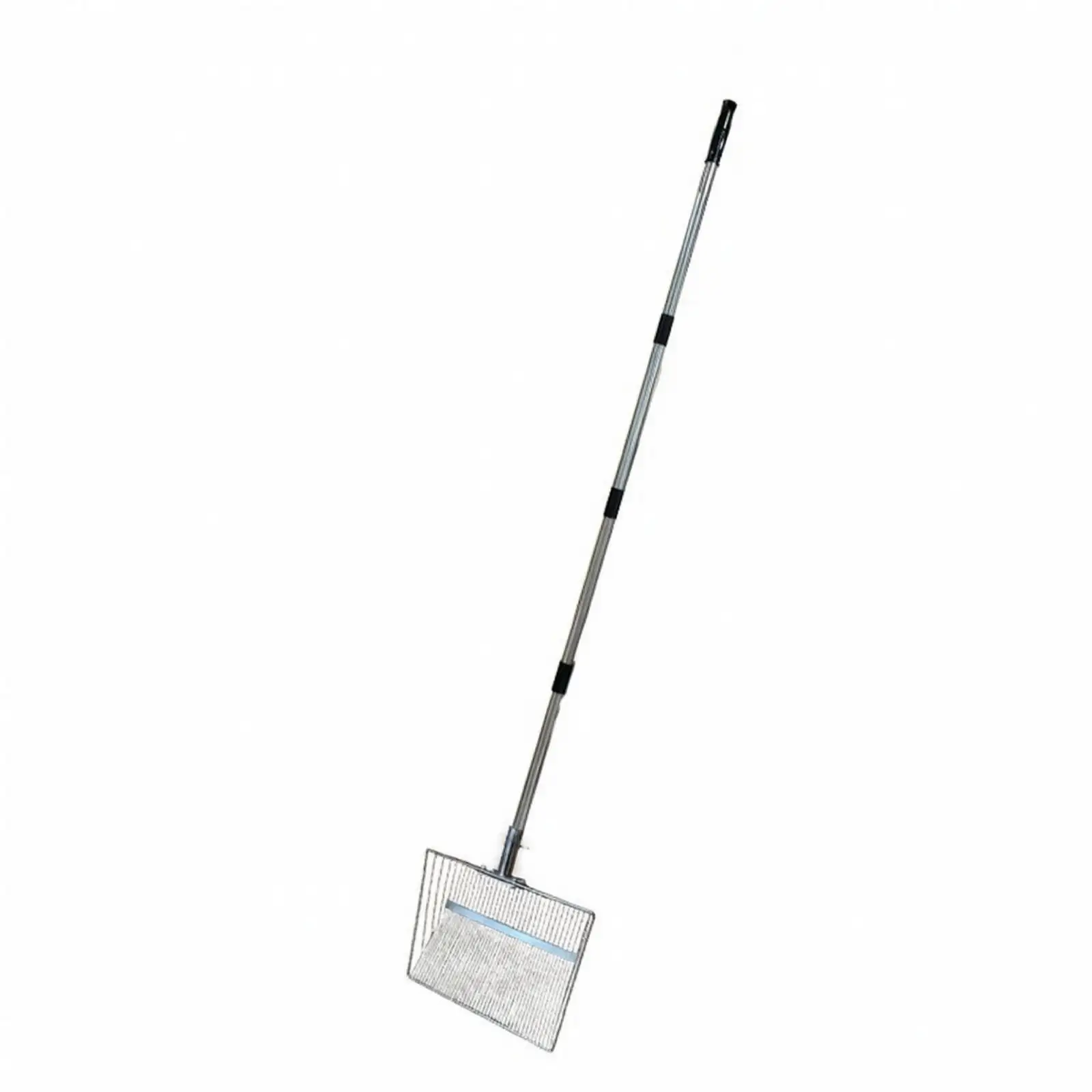 Poultry Manure Scoop with Wire-Mesh Head Adjustable-Length Chicken Coop Cleaner with Long Handle Poop Scooper Heavy-Duty