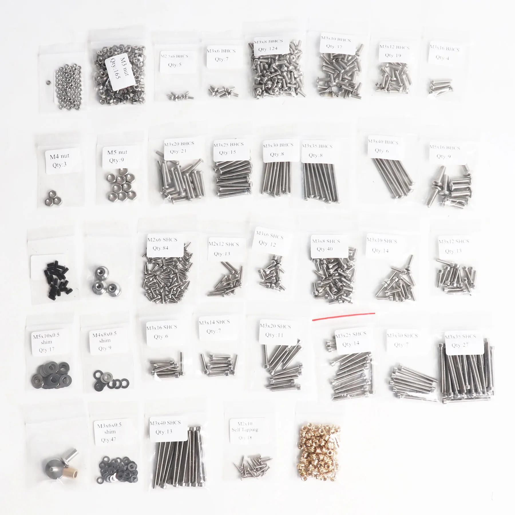 Blurolls Voron Micron 120 180 Plus Hardware Screws Kit Nut Fasteners Voron Micron+ M3 Heatset Insert M2x10 Self Tapping Screw