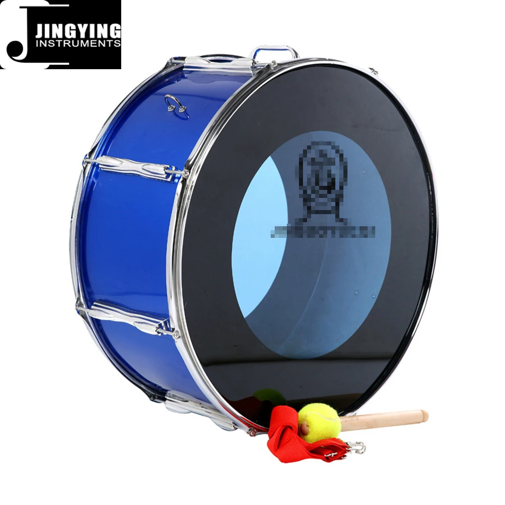

2024 Jingying Music Marching Drums,Wholesale High-end 24x10 Inches 304 Stainless Steel Drum Shell Blue Marching Snare Drums