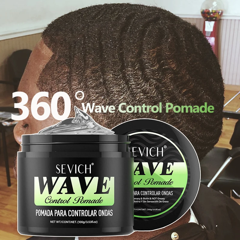 

Men'S Wave Styling Gel Strong Hold Hair Pomade Hair Styling Nourishing Wax For Defined Curls Volume Styling Wavy Frizz Control