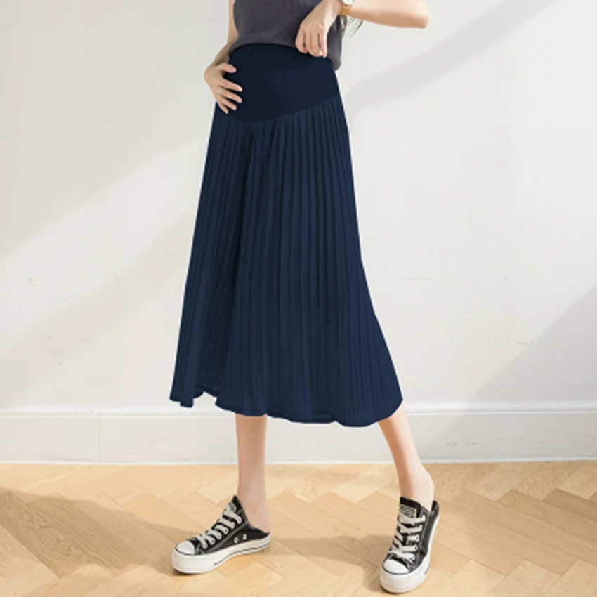 

Pregnant Women's Half length Pants Skirt Summer Casual Pleated Chiffon Skirt Summer versatile mid Length Skirt Fashion Umbrella