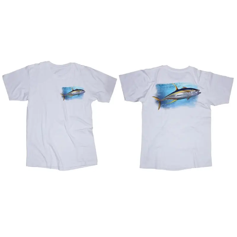 Yellowfin thon poisson t-shirt eau salée hors-bord voilier océan Penn pêche