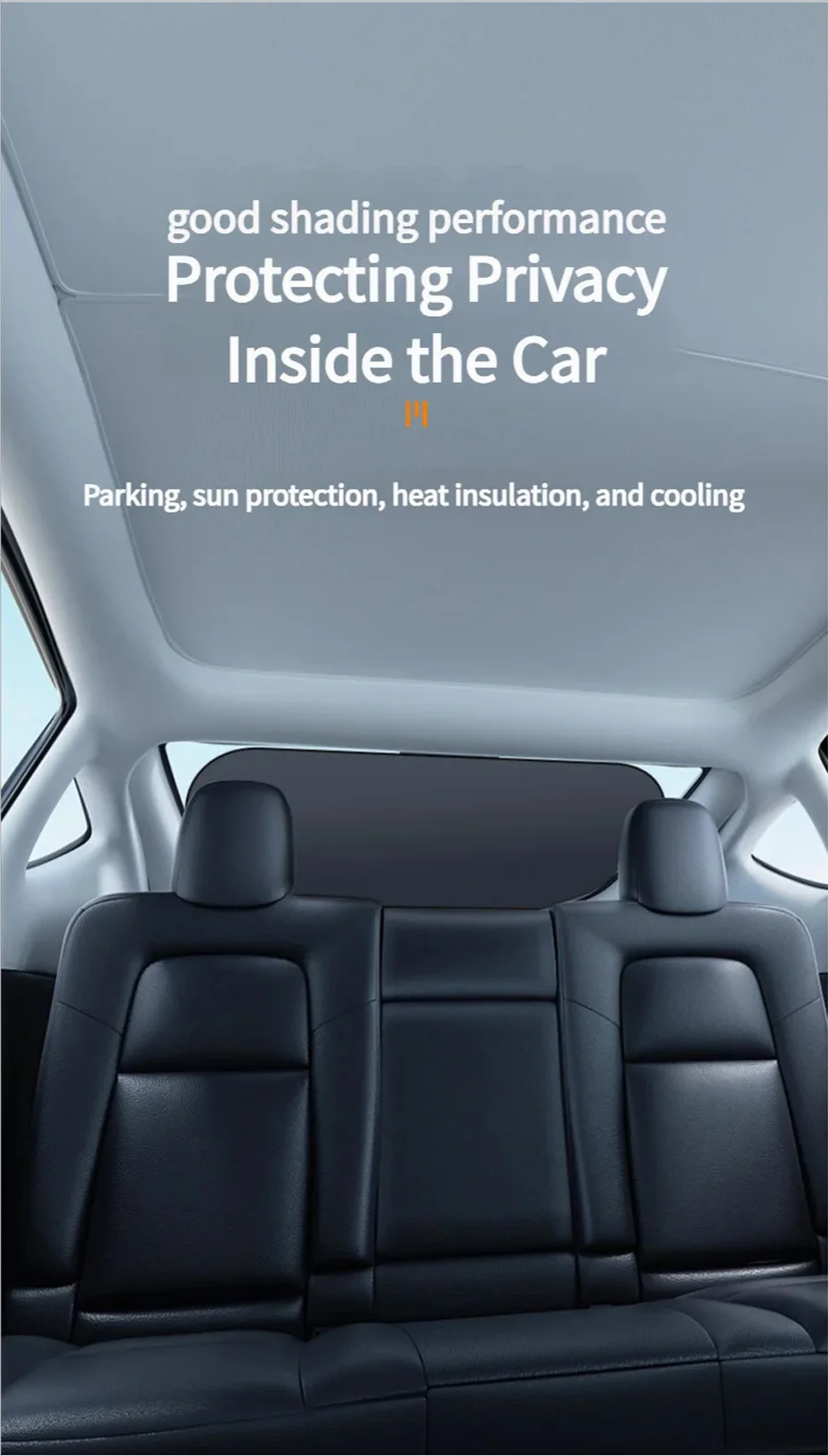 Auto-Heckscheiben-Sonnenschutz Faltbarer UV-Schutz Wärmeisolierender Vorhang Auto-Heckfenster-Sonnenschutzabdeckung Passend für die Meisten Autos SUVs – Detail 7