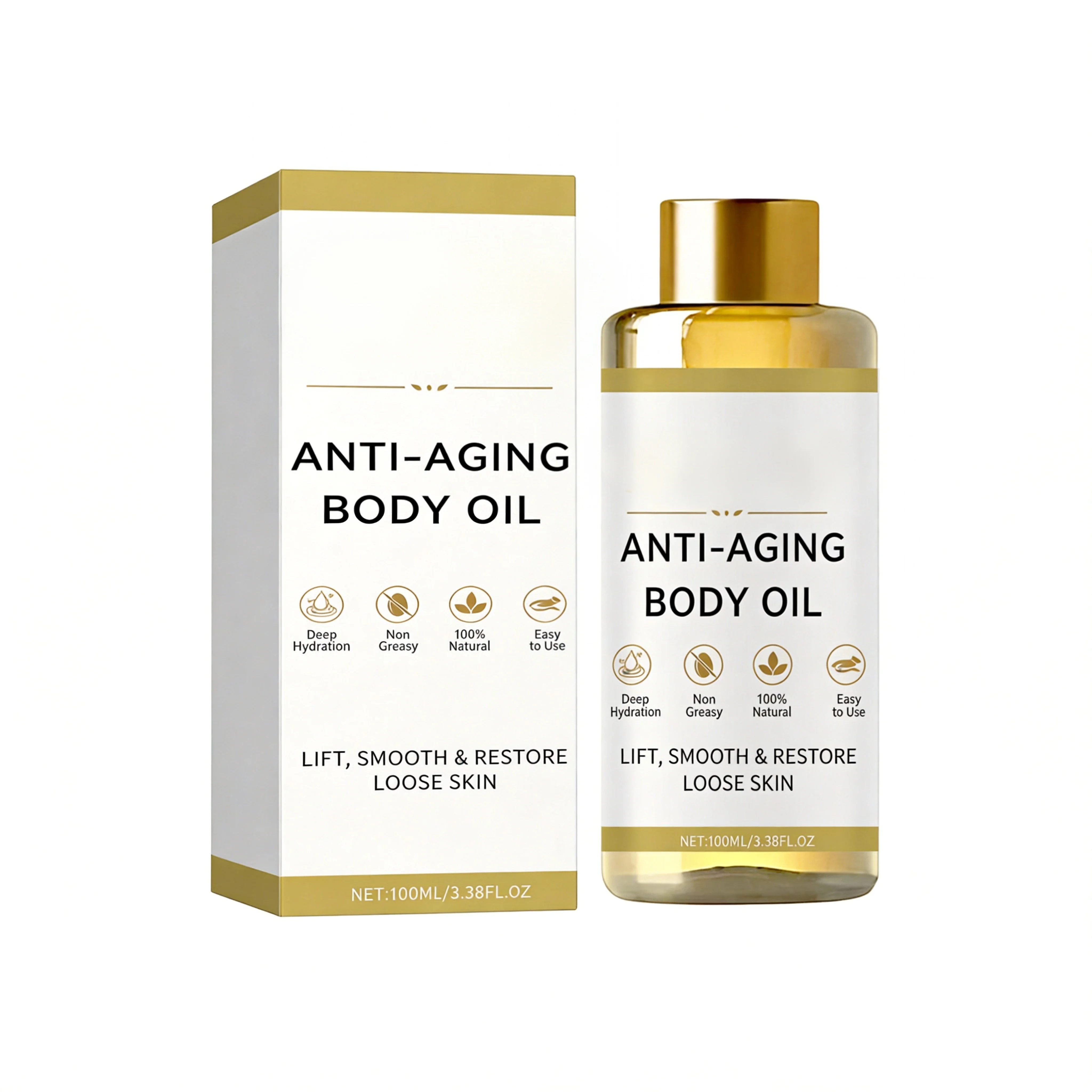 100ml Firming Lifting Body Massage Oil Smooth Loose Skin Brighten Dull Complexion Balance Skin Tone Maintain Stable Skin Barrier