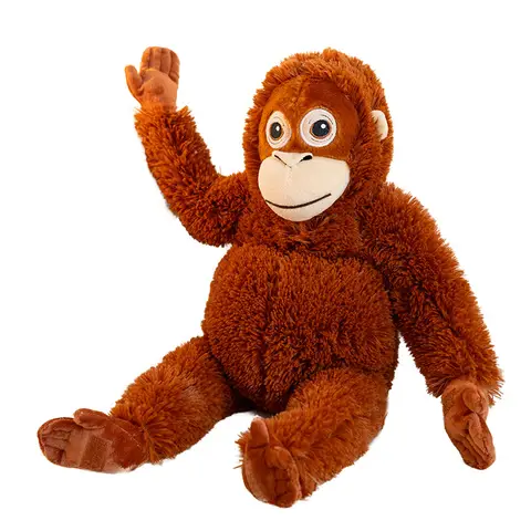 Kawaii Red Monkey Plush Doll Cute Cartoon Gorilla Toy Super Soft Orangutan Stuffed Toys Sleeping Partner Birthday Gift Xmas