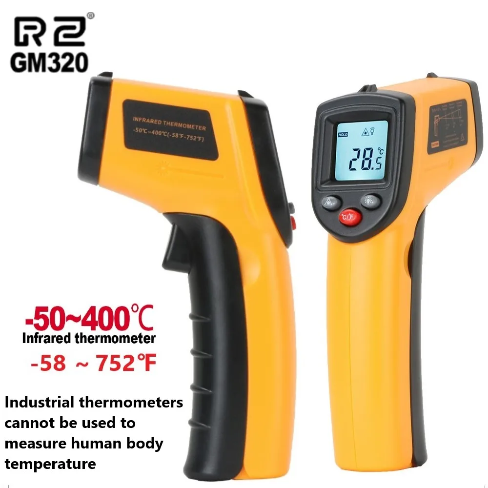 Non-Contact Infrared Thermometer 50~400°C（-58 ~ 752°F）Industrial Digital IR Temperature Meter GM320 Pyrometer IR Laser Gun