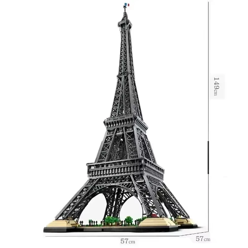 Eiffelturm kompatibel 10307 PARIS Architektur Modell Baustein Ziegel Kit Erwachsene Kinder Spielzeug Urlaub Geschenk 10001 Stück