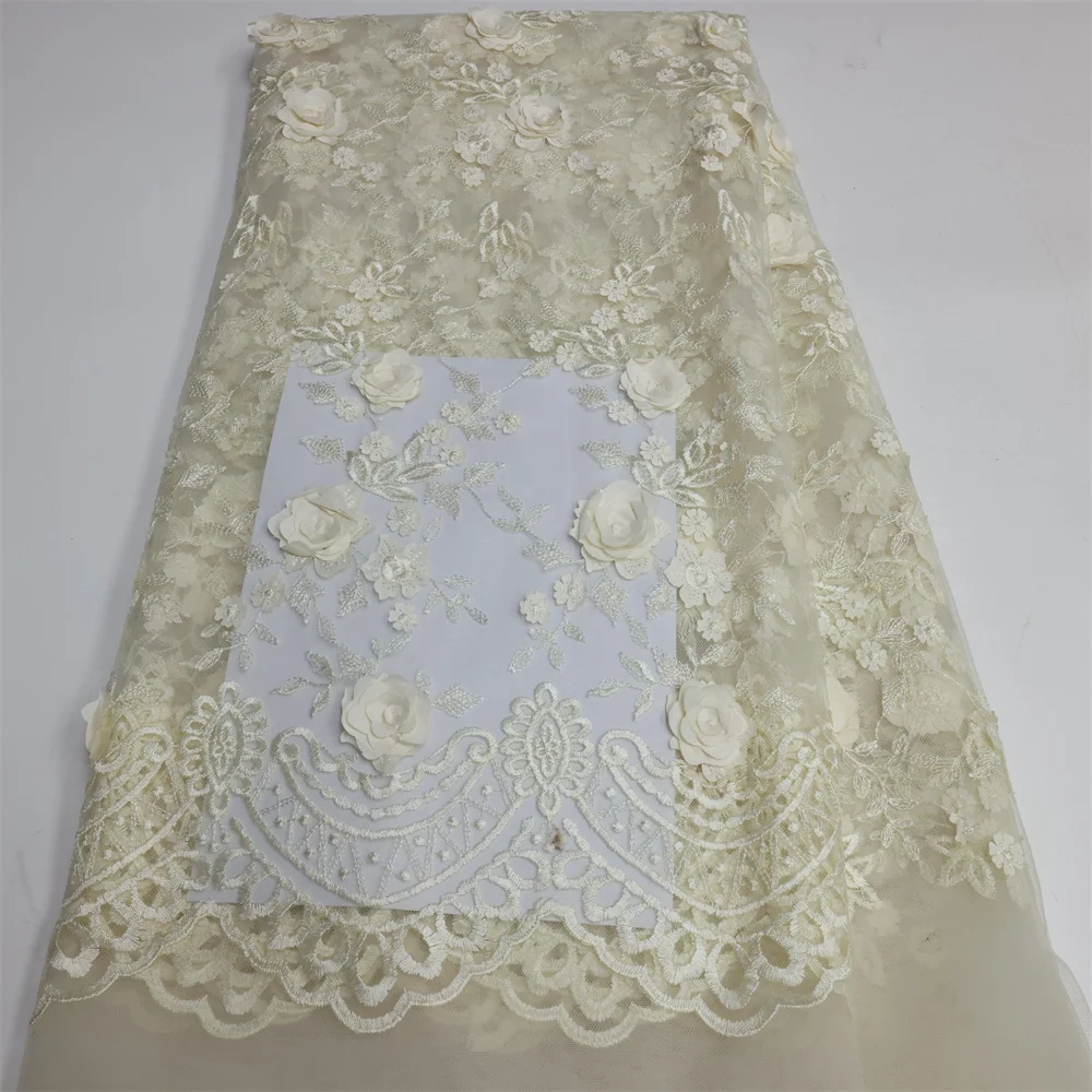 African Lace Fabric 2024  Nigerian Bridal High Quality French Tulle Lace Fabric For Wedding Party