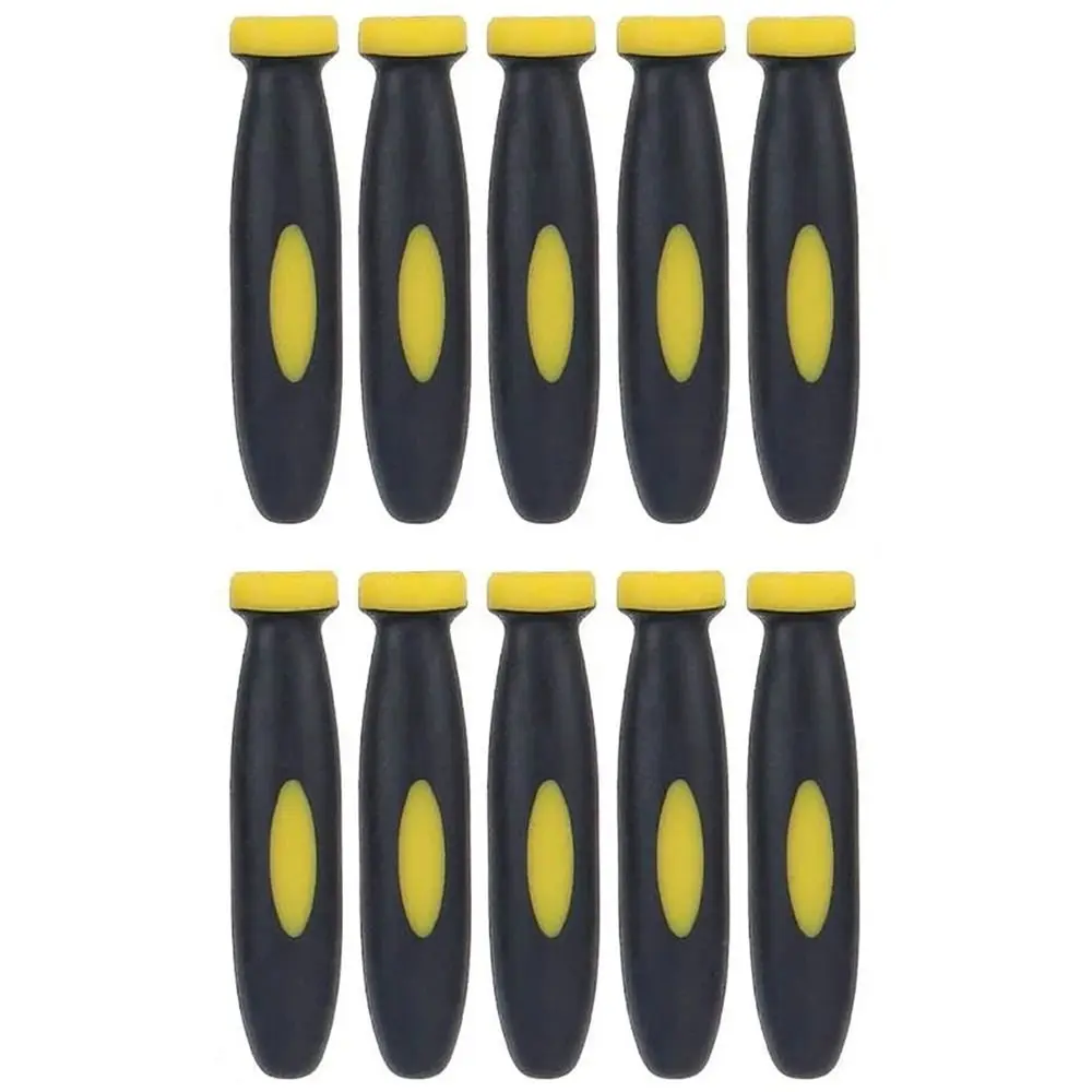 10Pcs Durable Rubber Files Handles 3mm Hole Dia Woodworking File Grip Smooth Polished Hardware Tool Accessory For Small Files