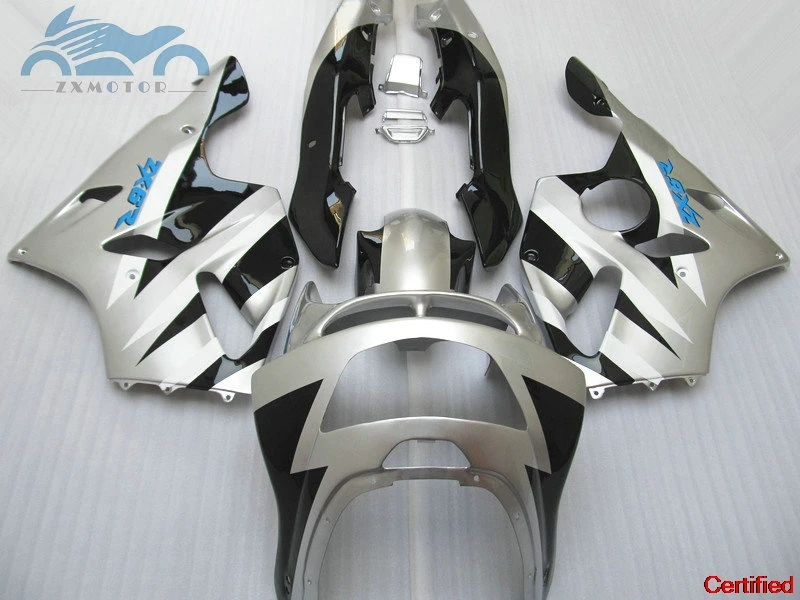 

Free Custom fairings kit for Kawasaki Ninja 1994-1997 ZX6R ABS fairing kits ZX 6R 636 94-97 silver body motorcycles