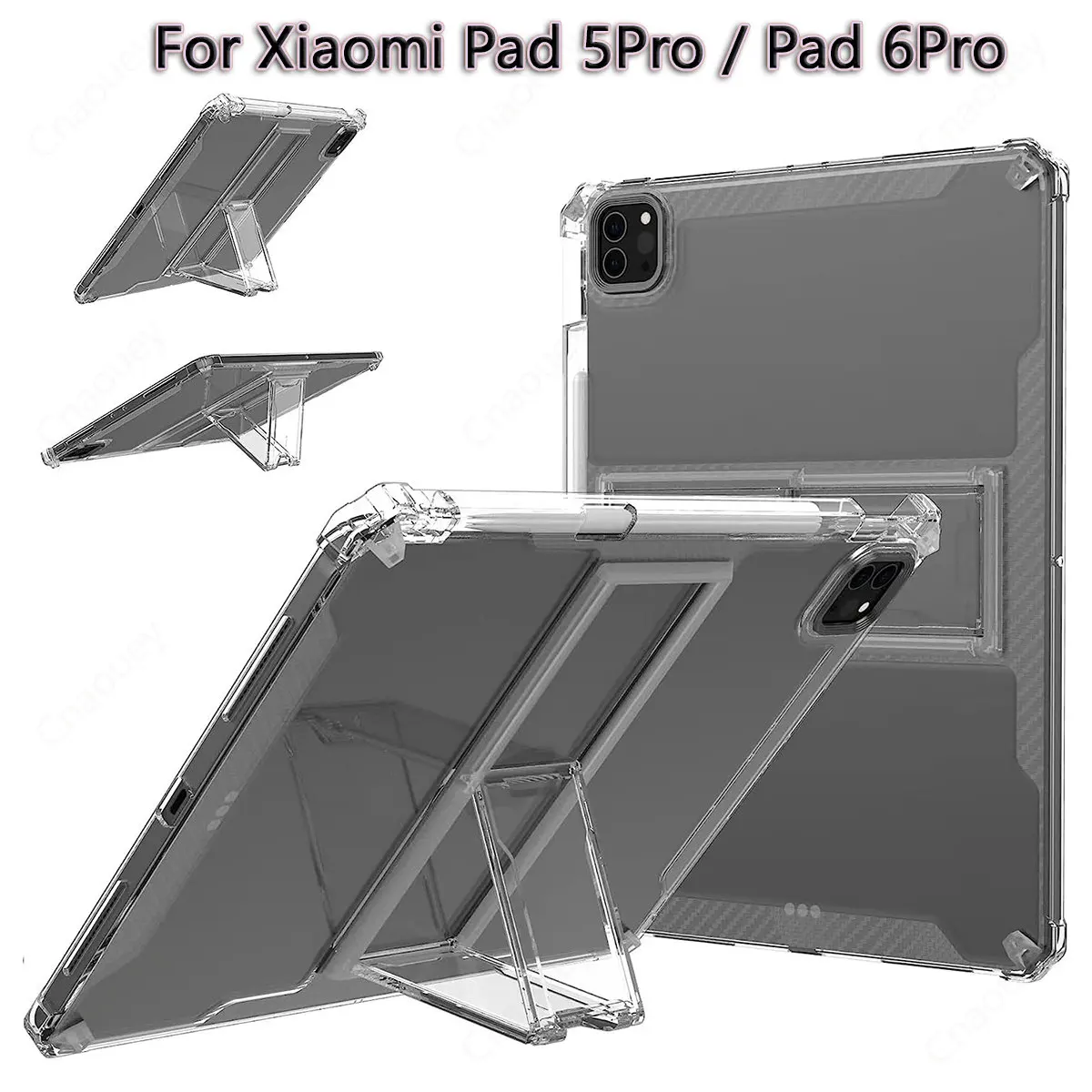 

Soft TPU for XiaoMi Pad 5 Pro Pad 6 11inch Ultra-thin Non-slip Stand Case for XiaoMi Pad 5 Pro12.4inch with Pencil Holder Funda