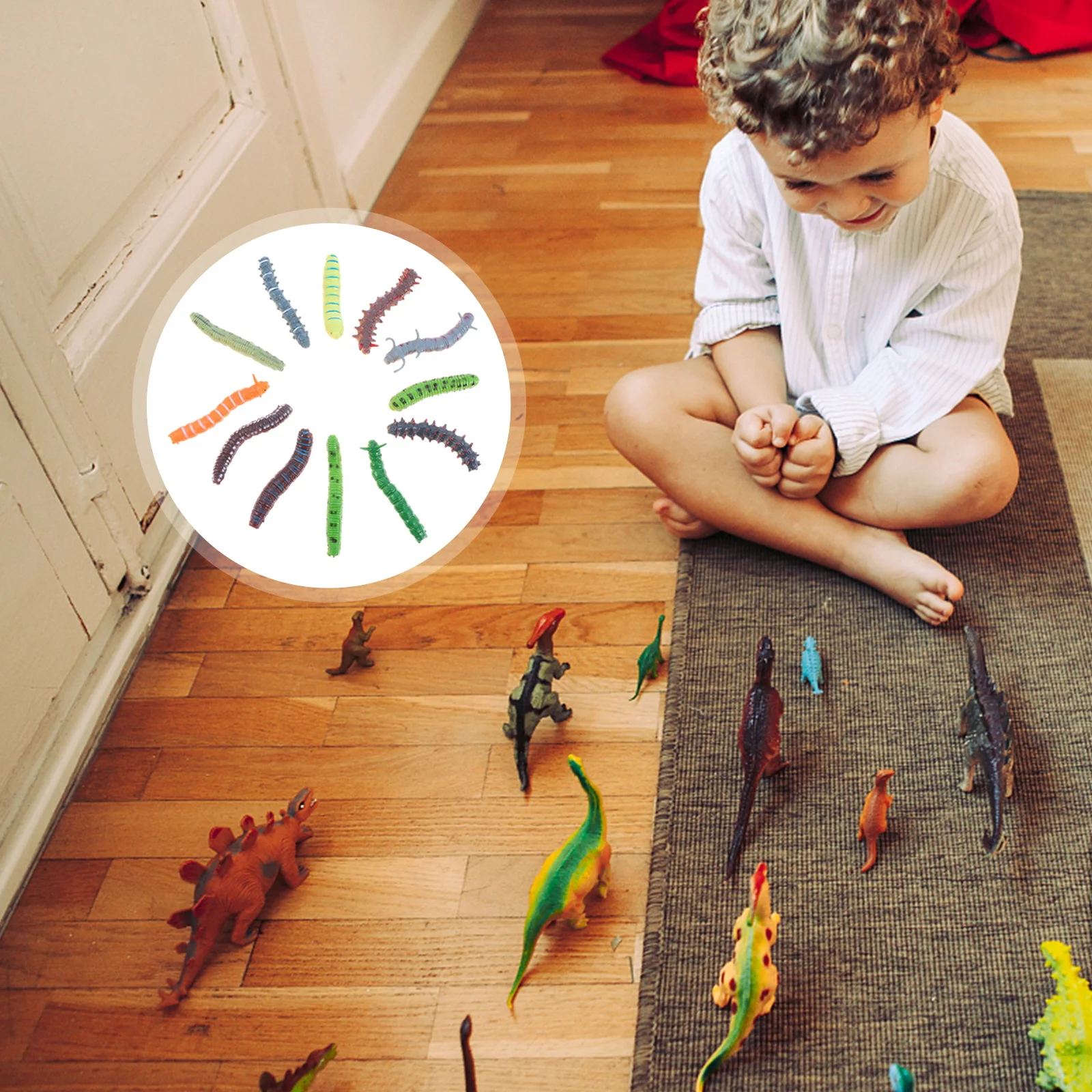 12 pçs imitado caterpillar brincadeira coleção realista susto piada fontes de festa presente brincadeira lagarta brinquedo complicado