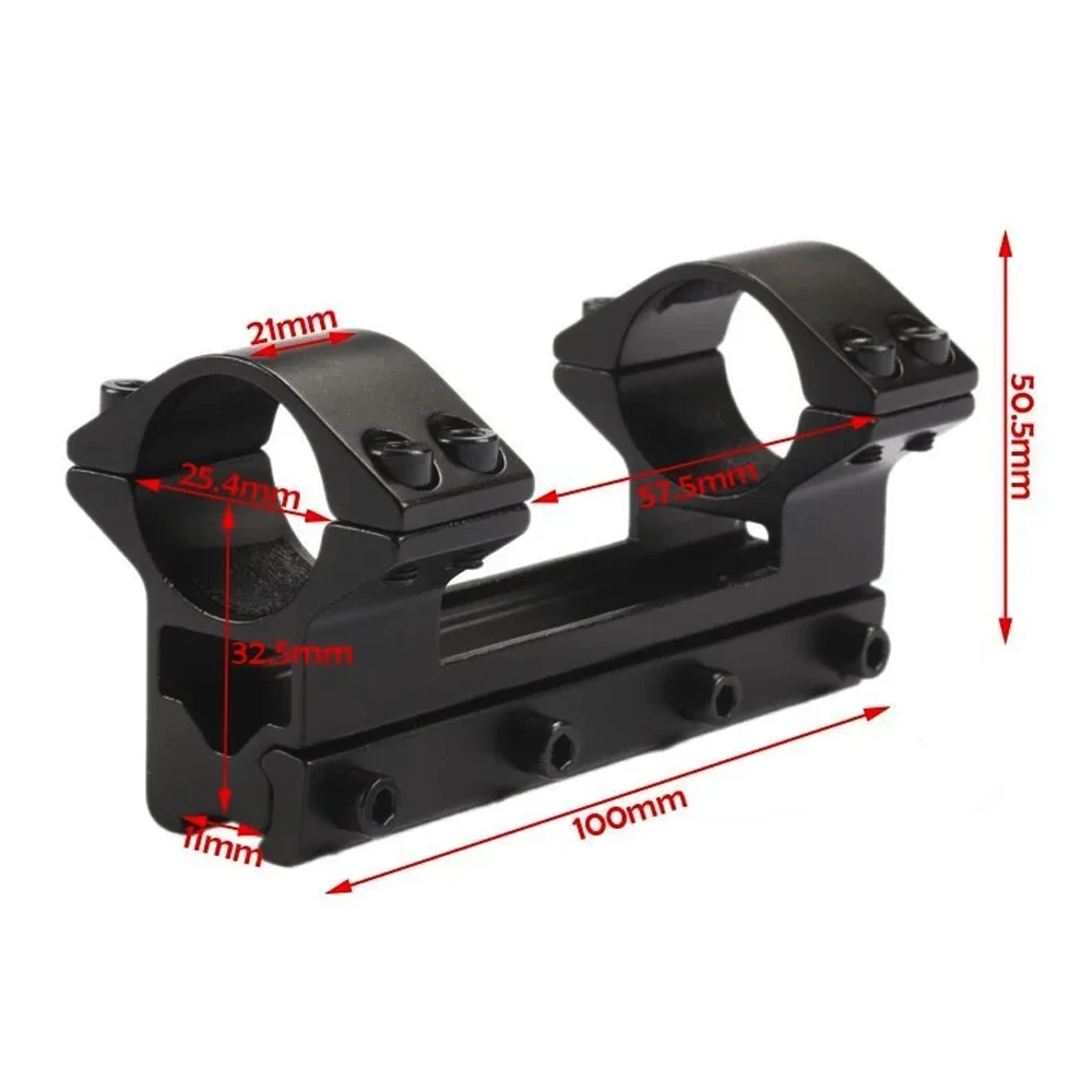 Scope Mount Rings Tactical Hunting Integral Flat Top Dual Ring 25.4mm 1