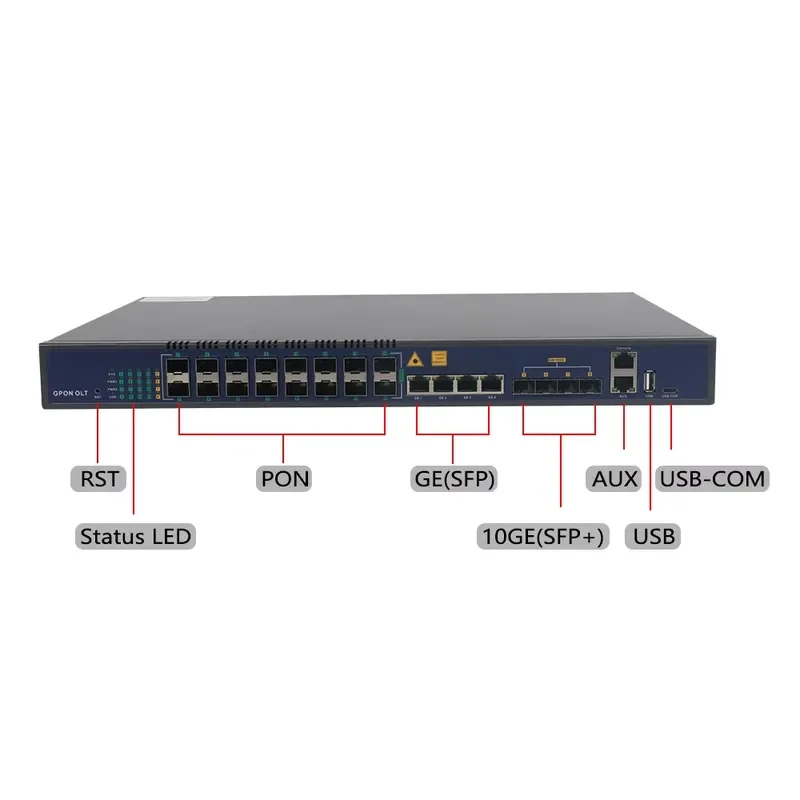 OLT equipment GPON 1 2 4 8 16 ports, optical line end point equipment V Sol Olt compatible with any brand ONU