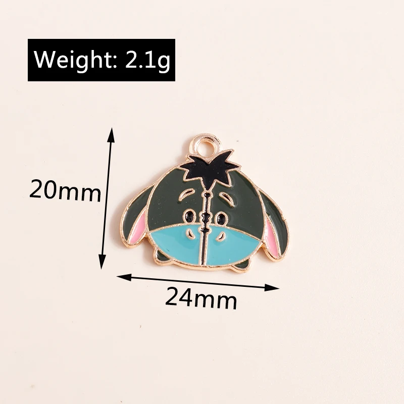 Leslie 10 Stück Emaille-Tieranhänger Bär Ente Frosch Pinguin für Schmuckherstellung DIY Halsketten Ohrringe Schmuckzubehör – Detail 23