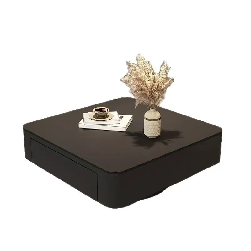 

Italian light luxury rock slab coffee table, high-end simple storage, small apartment modern