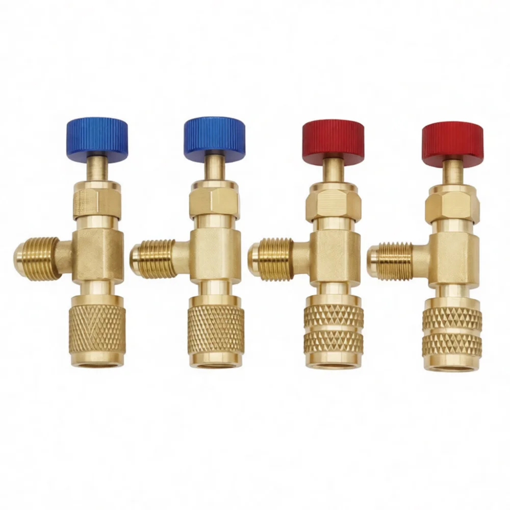 HVAC Repair Safety Valve Adapter For R410 R22 Refrigerant Charging Anti Leak Air Conditioner Cooling Maintenance Tool
