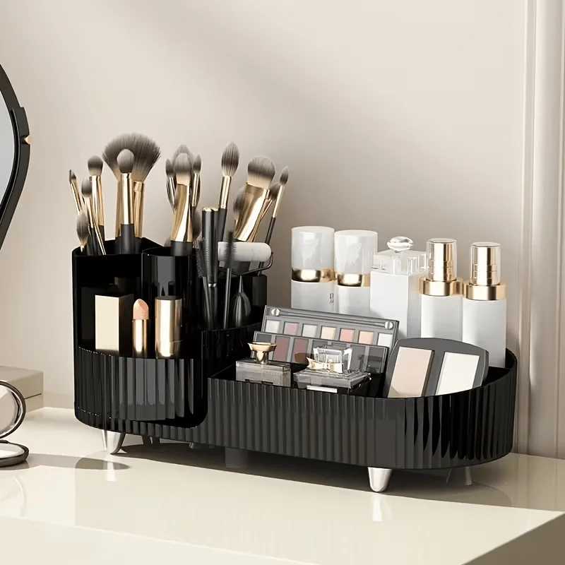 

Rotating Desktop Organizer Multipurpose Pen Holder Cosmetic Storage For Office Bedroom Dressing Table Home School Neat Arrang