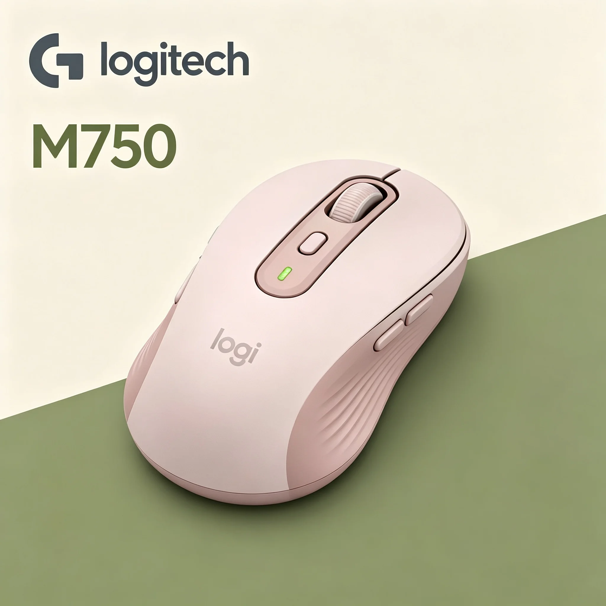 High Precision Logitech M750 Dual‑Connect Wireless Mouse,SilentTouch No‑Noise Click,Logi‑Bolt Receiver 4000 DPI Mice For Office