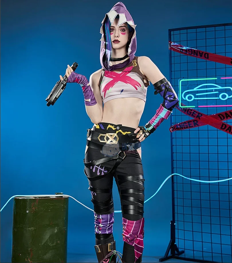 

Cos-Mart Game LOL Jinx Cosplay Costume Battle Of The Two Cities II Uniforms Activity Party Role Play Clothing