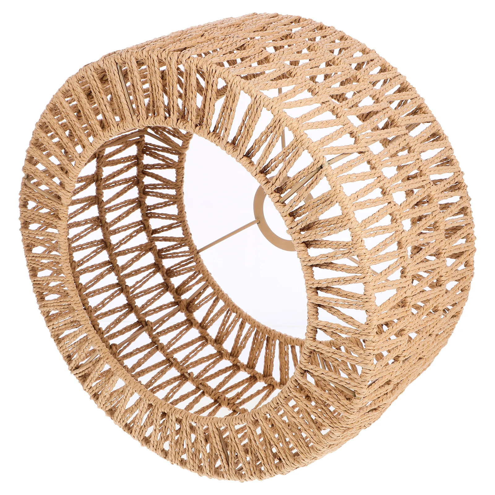 

Straw Rope Woven Lampshade Grass Rope Rustic Light Cover for Ceiling Lamp Pendant Size L Smooth Surface No Burrs Wear Resistant