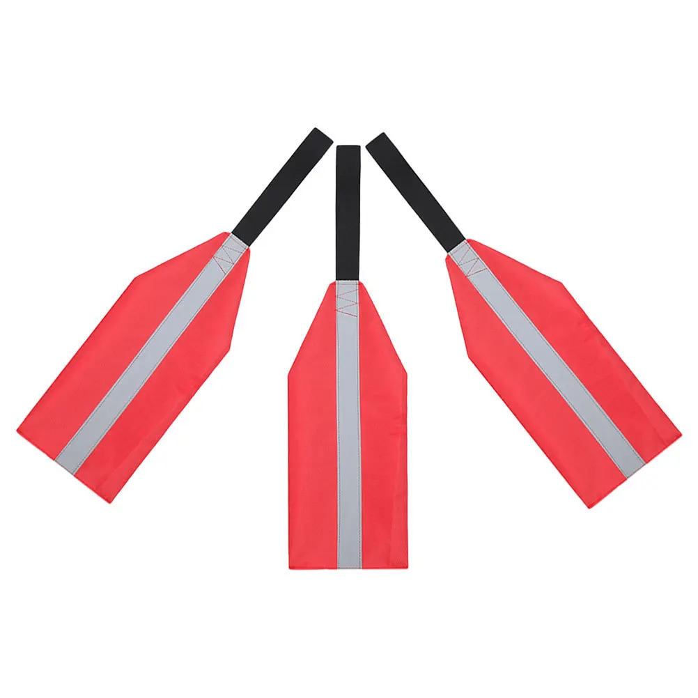 

3Pcs High Visibility Kayak Safety Flags Reflective Red Tow Warning Flag for Canoe Towing Trailer Truck Accessories