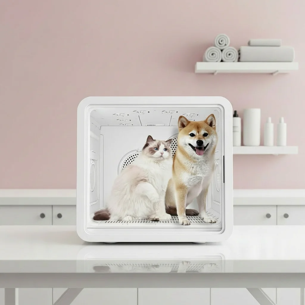 LQ-HG003 82L Dual Motor With 11 Air Outlets Bathing Gadget For Cats & Small Dogs Fully Automatic Smart Pet Dryer Box