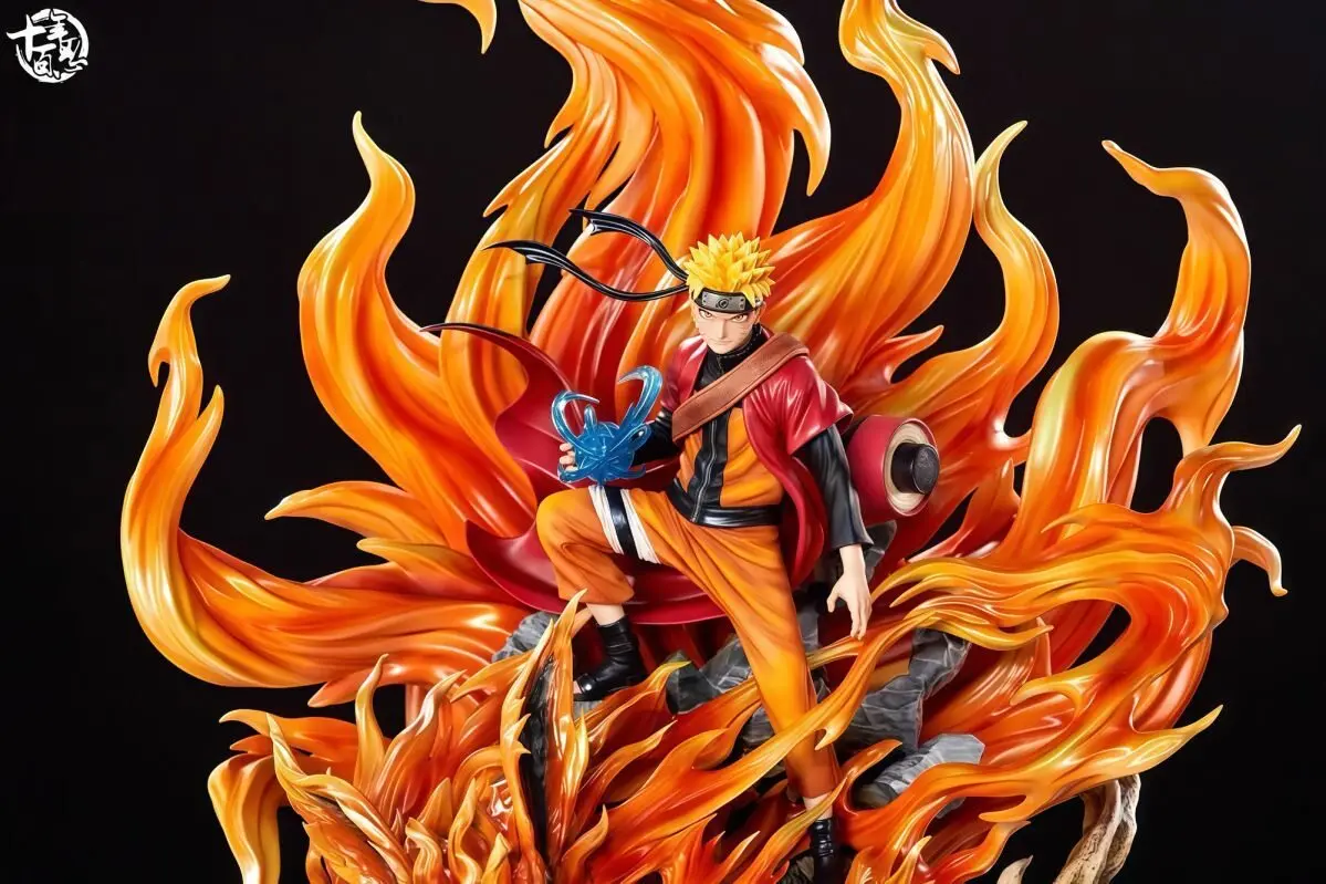43cm Naruto Nine-Tails Mode Naruto GK Statue Model, Ten Years Hundred Ninjas Series Anime Desktop Ornament Merchandise Gift view 4
